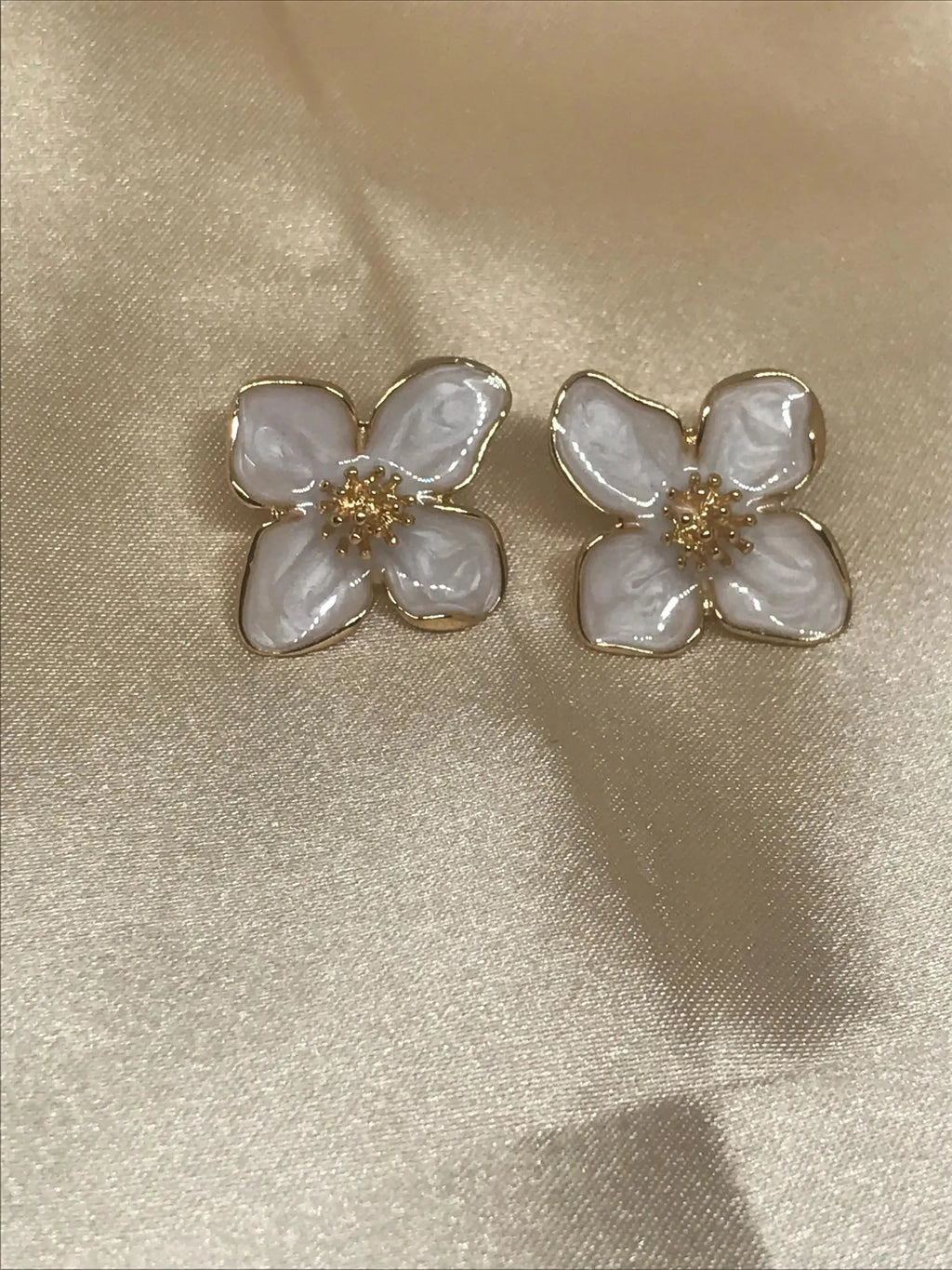 Elegant Four Petal Flower Earrings For Women, Daily Wear Flower Earrings For Women, Stylish Four Petal Earrings  Gift, Stainless Steel