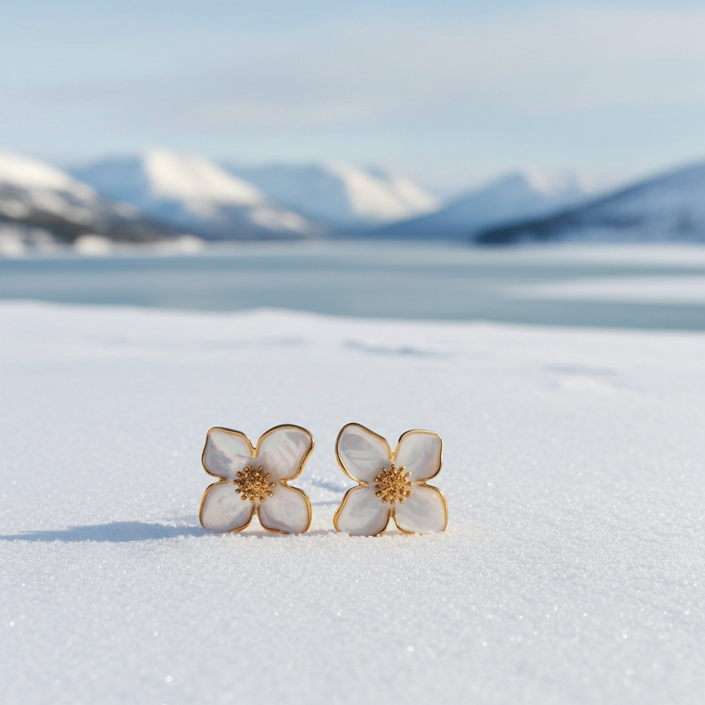 Elegant Four Petal Flower Earrings For Women, Daily Wear Flower Earrings For Women, Stylish Four Petal Earrings  Gift, Stainless Steel