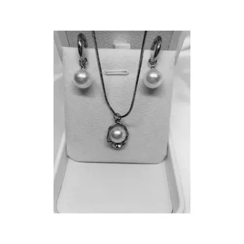 Minimalist Design Stainless Steel Seashell & Faux Pearl Pendant With Non-Fading Snake Chain Collarbone Necklace and Earrings  For Women's .