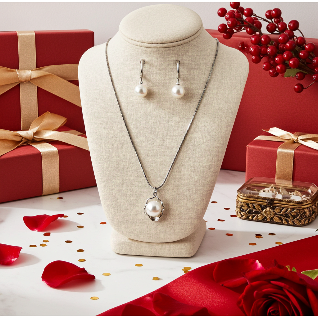 Minimalist Design Stainless Steel Seashell & Faux Pearl Pendant With Non-Fading Snake Chain Collarbone Necklace and Earrings  For Women's .